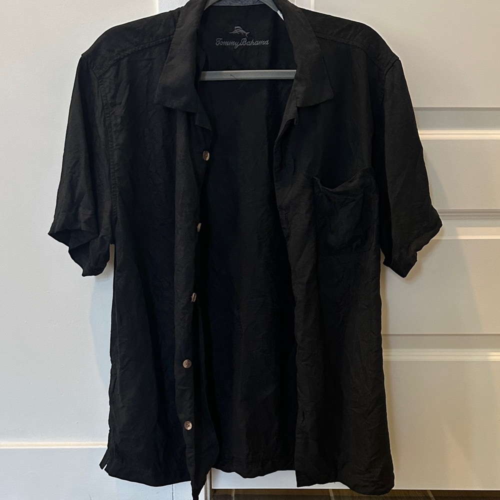 Tommy Bahama Charcoal Button-Up Shirt